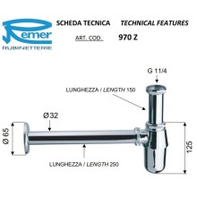 Сифон для раковины Remer 970Z114DO