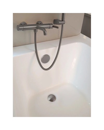 Слив-перелив для ванны AltroBagno Beni aggiuntivi AltroBagnoBD070303GrMt автомат, оружейная сталь