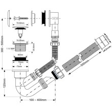 Слив-перелив для ванны ClickClack McALPINE MRB4CB