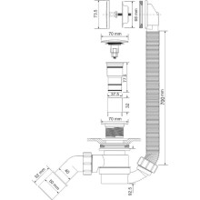 Слив-перелив для ванны ClickClack McALPINE MRB12