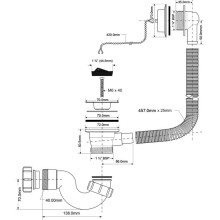 Слив-перелив для ванны McALPINE MRB5