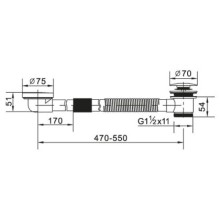 Слив-перелив для ванны Cezares CZR-STW1-03