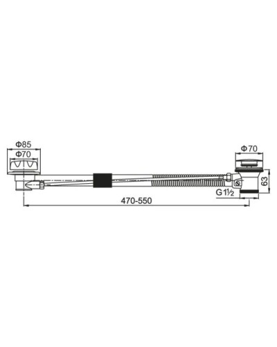 Слив-перелив для ванны Cezares CZR-STWA1-03