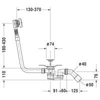 Слив-перелив для ванны Duravit 791245000001000