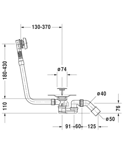 Слив-перелив для ванны Duravit 791245000001000