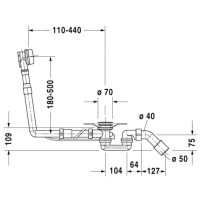 Слив-перелив для ванны Duravit 790293000001000