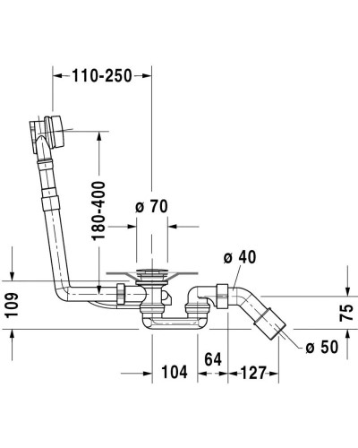Слив-перелив для ванны Duravit 790285000001000