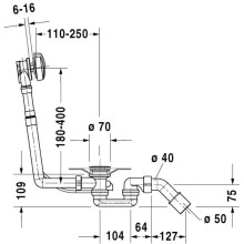 Слив-перелив для ванны Duravit 790225000001000