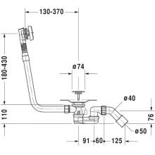 Слив-перелив для ванны Duravit 791244000001000