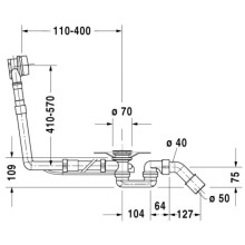 Слив-перелив для ванны Duravit 791201000001000