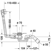 Слив-перелив для ванны Duravit 791221000001000