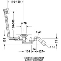 Слив-перелив для ванны Duravit 7912190000010000