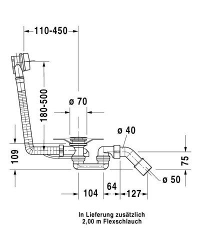 Слив-перелив для ванны Duravit 7912190000010000
