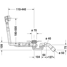 Слив-перелив для ванны Duravit 7902910000010000