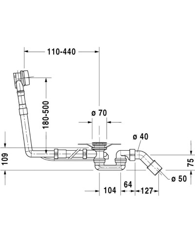 Слив-перелив для ванны Duravit 7902910000010000
