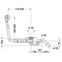 Слив-перелив для ванны Duravit 790295000001000