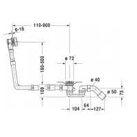Слив-перелив для ванны Duravit 790299000001000