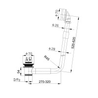 Слив-перелив для ванны Timo 8006/00