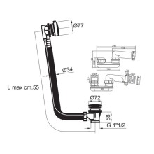Слив-перелив для ванны Noken Next N780000002
