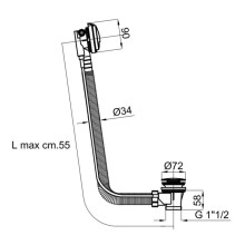 Слив-перелив для ванны Noken Next N710001618