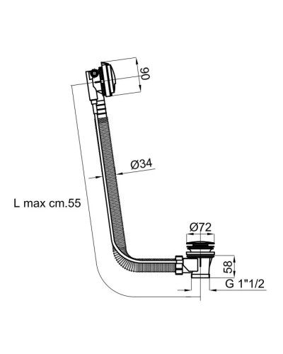 Слив-перелив для ванны Noken Next N710001618