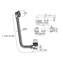 Слив-перелив для ванны Noken Next N780000008