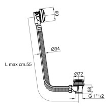 Слив-перелив для ванны Noken Next N710001619