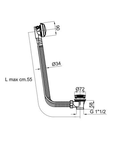 Слив-перелив для ванны Noken Next N710001619