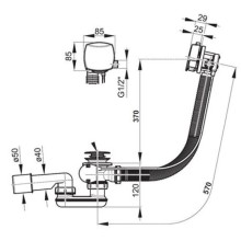 Слив-перелив для ванны с наполнением Ravak X01316