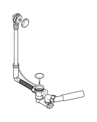 Слив-перелив для ванны Geberit 150.520.21.1