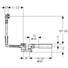 Слив-перелив для ванны Geberit 150.520.21.1