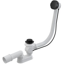 Слив-перелив Alcaplast A55BLACK-80 полуавтомат Черный матовый