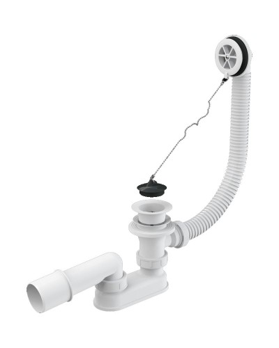 Слив-перелив Alcaplast A502 с пробкой на цепочке Белый