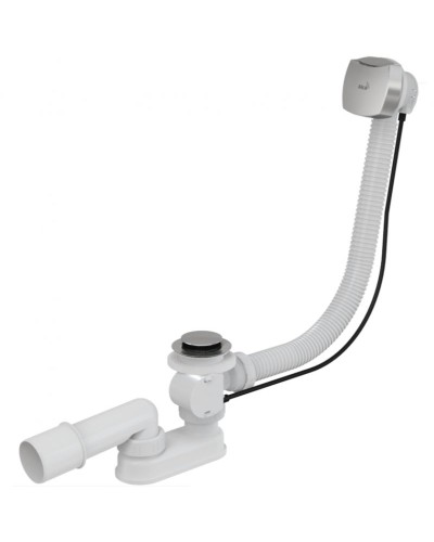 Слив-перелив Alcaplast A51CR-100 полуавтомат Белый Хром