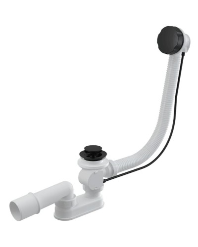 Слив-перелив Alcaplast A55BLACK полуавтомат Белый Черный матовый