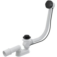 Слив-перелив Alcaplast A55BLACK-120 полуавтомат Белый Черный матовый