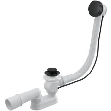 Слив-перелив Alcaplast A55BLACK-120 полуавтомат Белый Черный матовый