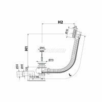 Слив-перелив Alcaplast A55ANTIC-100-RU-01 (A55ANTIC-100) полуавтомат Белый Бронза антик