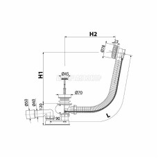 Слив-перелив Alcaplast A55ANTIC-100-RU-01 (A55ANTIC-100) полуавтомат Белый Бронза антик