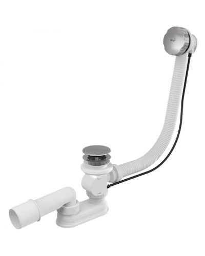 Слив-перелив Alcaplast A55KM-80 полуавтомат Белый Хром