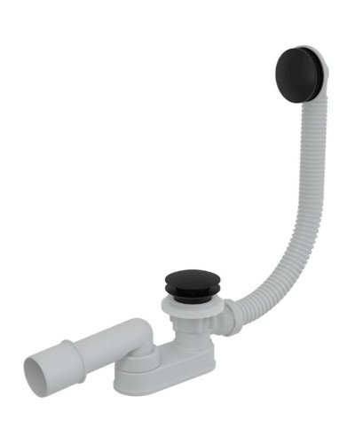 Слив-перелив Alcaplast A507BLACK Click-Clack Белый Черный матовый