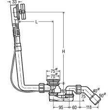 Слив-перелив Viega Multiplex 6162.45 полуавтомат 101909 Хром глянцевый