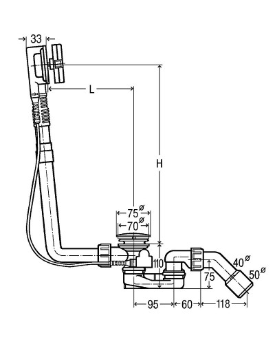 Слив-перелив Viega Multiplex 6162.45 полуавтомат 101909 Хром глянцевый