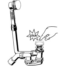 Слив-перелив Viega Sifon 6177.45 572853 click-clack Хром