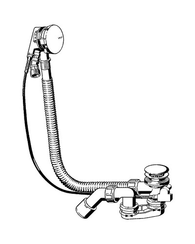 Слив-перелив Viega Simplex Trio 6166.41 728007 полуавтомат с наливом Хром глянцевый