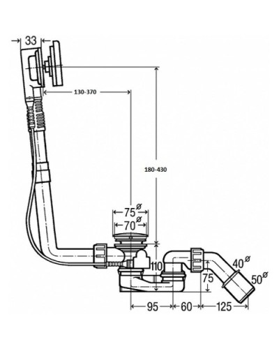 Слив-перелив Viega Simplex Trio 6166.41 728007 полуавтомат с наливом Хром глянцевый
