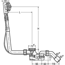 Слив-перелив Viega Multiplex 61621 103071 полуавтомат без накладок