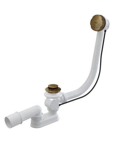 Слив-перелив Alcaplast A55ANTIC-80-RU-01 полуавтомат Бронза