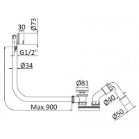 Слив-перелив Cezares Czr CZR-B-STW-01 click-clack с наливом Хром