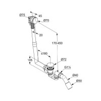 Слив-перелив Kludi Rotexa Multi 2120005N-00 Хром